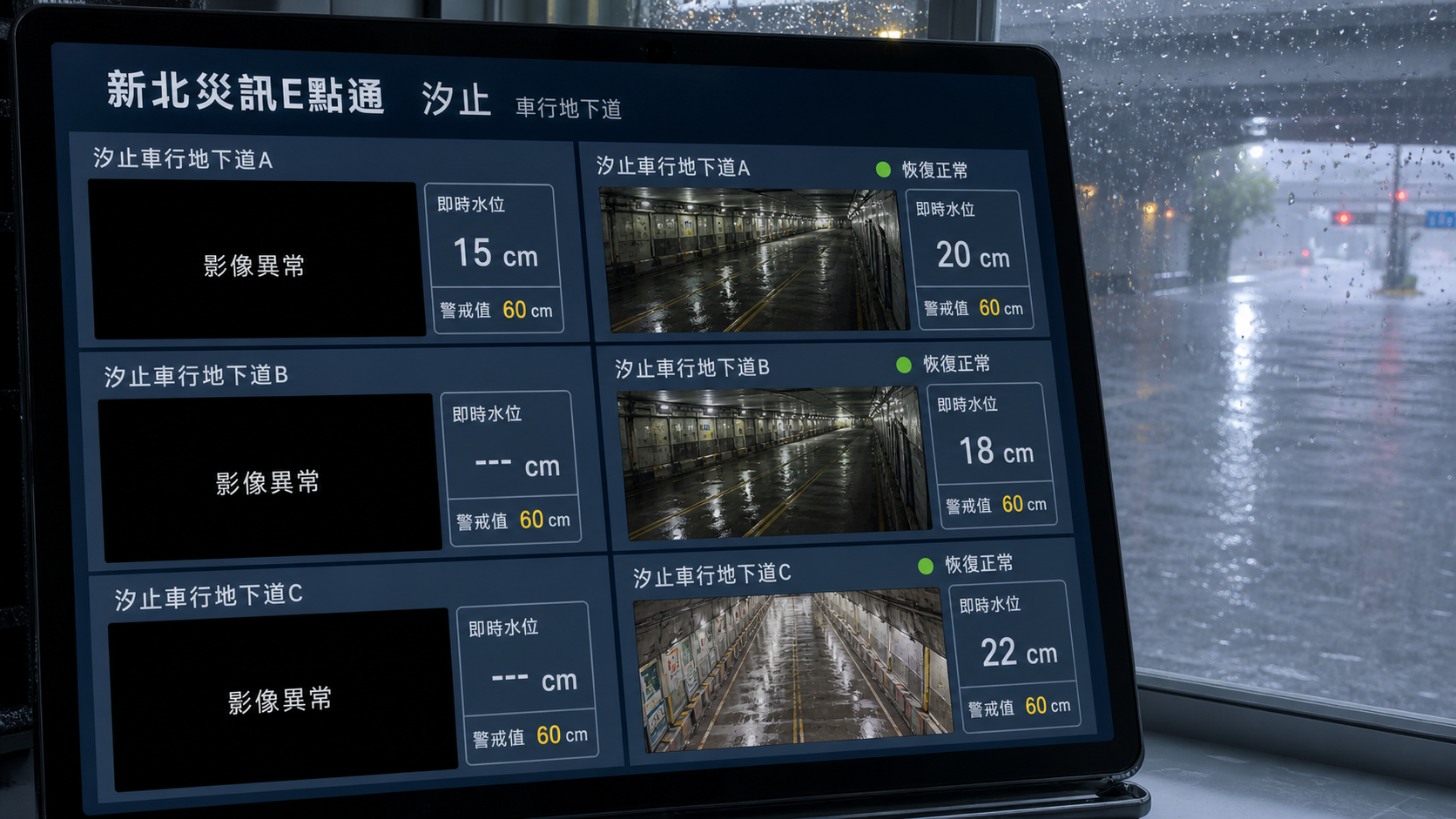 強降雨竟看不到地下道影像 「新北災訊E點通」搶修恢復正常 - 生活 - 自由時報電子報 封面圖