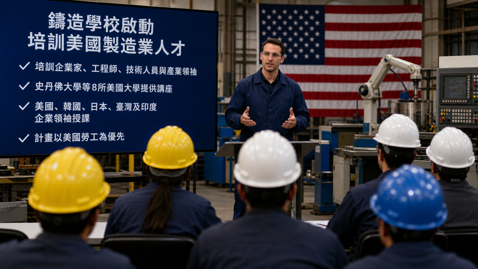 美國推鑄造學校培訓製造業人才　美臺日韓企業領袖授課 | 國際 | 中央社 CNA 封面圖