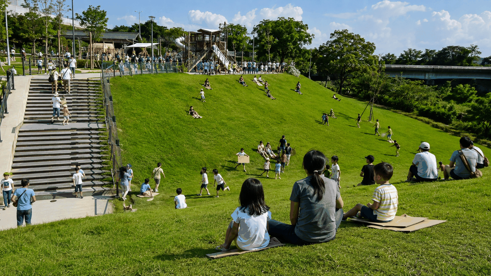 4公尺高差「滾草坡」在桃園！青山河濱公園9/10啟用 全齡都能玩22:58生活 封面圖