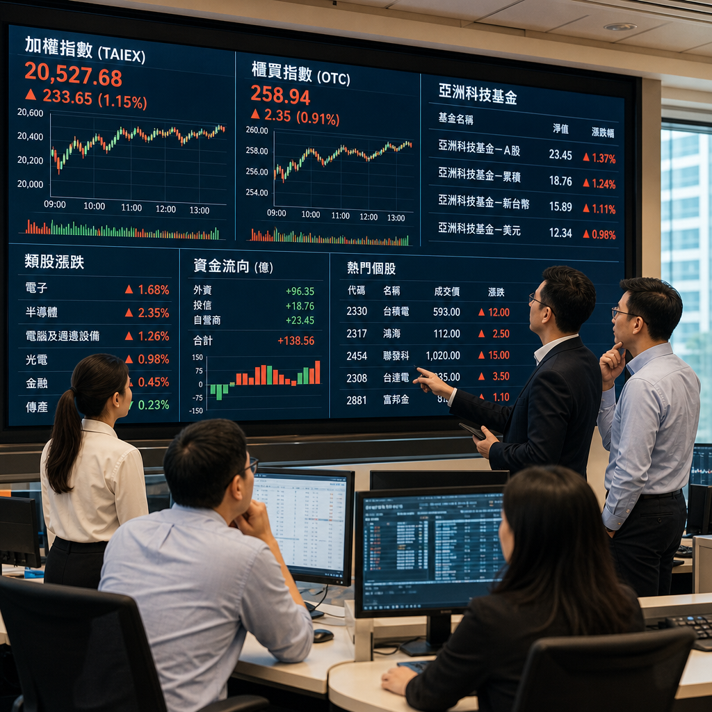 臺股強勢帶動資金外溢 亞洲與科技基金同步走強 - 自由財經